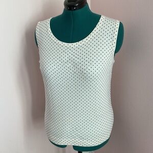 NWOT Talbots Charming Dot Print Sleeveless Sweater
